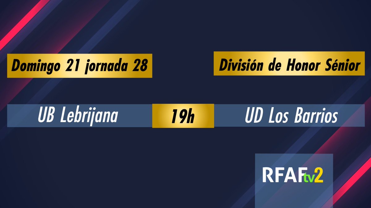 RFAF's tweet photo. 🔥¡Menuda tarde de fútbol se avecina para terminar el fin de semana!
⚔️@ADLopera🆚#CDNavas
⚔️@atporcuna🆚@iliturgi_cf
⚔️@_CD_VILLANUEVA🆚@CDRus2016
⚔️#UBLebrijana🆚@UDLosBarriosFC
📺En DIRECTO en #RFAFtv
▶️https://t.co/AFvN7BwMIl
💟#FútbolRFAF https://t.co/LXlYKPKHwH