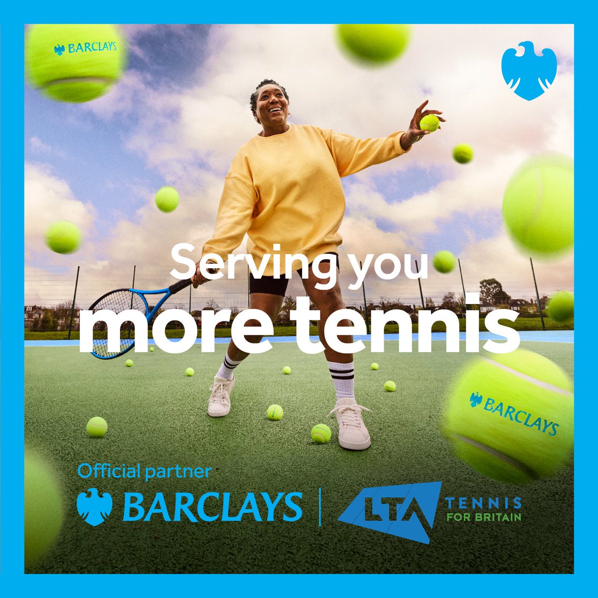 From the pitch to the court 🎾 We’re teaming up with @the_LTA to bring tennis to 150,000 more players in local parks across Britain 🤝 Search 'Barclays Free Park Tennis' for more