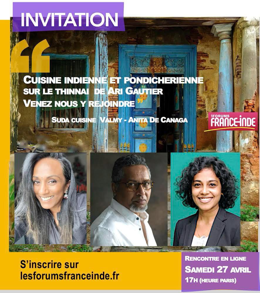 gautierari's tweet image. #creolecuisine
#pondicherry 
#thinnai 
Want to know all about Pondicherry Creole cuisine? Join us next week on my Thinnai with @forumfranceinde