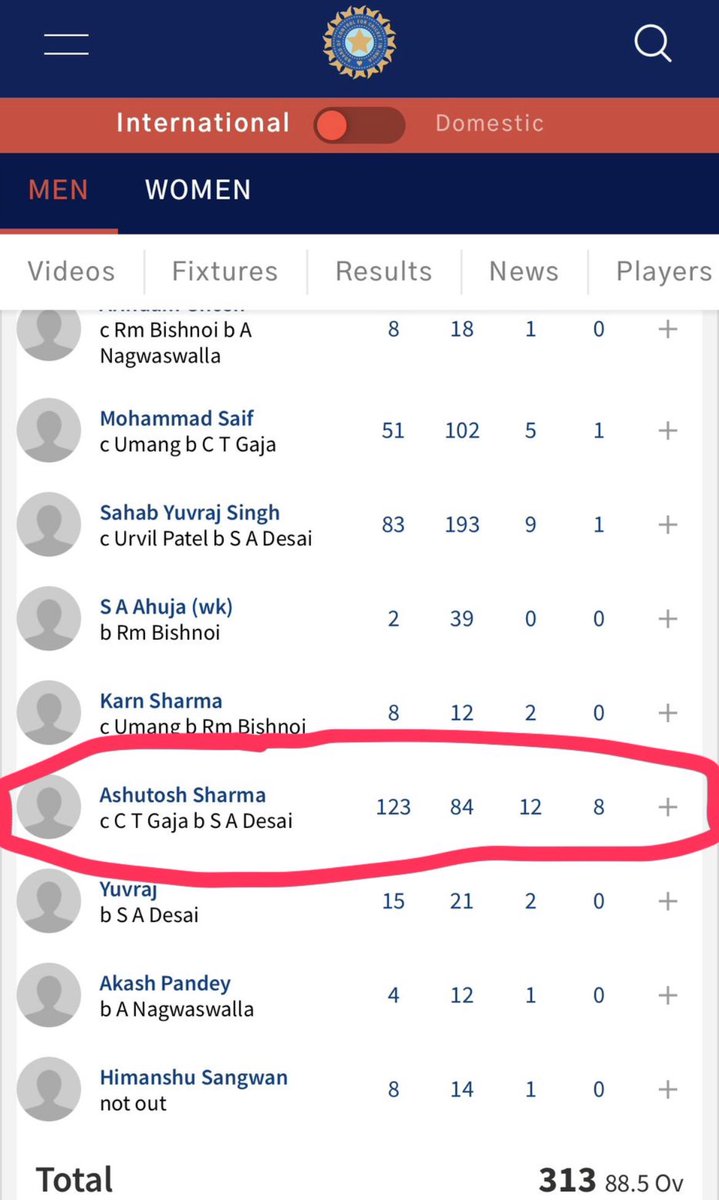 itzamey19's tweet photo. Now if you think he is just a white ball player, here are his performances in red ball cricket. Before that let’s talk about his Ranji trophy debut. 

There was no dearth of drama when it comes to his selection. After successful outing in Mushtaq Ali (T20) and Vijay Hazare(one day) tournaments, he was left out of Ranji trophy squad. After 3 matches where Railways couldn’t win & in fact suffered heavy defeat against Tamil Nadu by innings & 129 runs, selectors agreed to give him 1 chance. 

On the day of match when he was supposed to make debut, mistakenly scorer was handed wrong team sheet which didn’t have his name! 🤦🏻‍♂️ When this was identified they had to make his registration during the match. which resulted in him batting as low as No.8.

@ashucri0156 #PBKSvsMI #Ashutosh #AshutoshSharma (6/n)