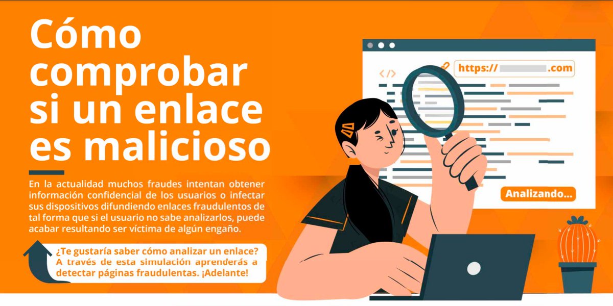 ¿Dudas de la fiabilidad de un enlace? ¡No hagas clic! Verifica ✅ su autenticidad antes de abrirlo para proteger 🛡️ tu #seguridad. 

En este recurso te damos más detalles: incibe.es/ciudadania/for…

#DesmontandoBulos #PlanDeRecuperación