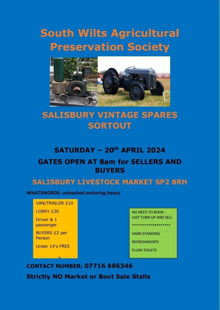 Happening tomorrow at Salisbury Livestock Market, Netherhampton Road, SP2 8RH: a great day out for buyers and sellers alike! Gates open 8am. #salisbury #vintage #spares #sortout