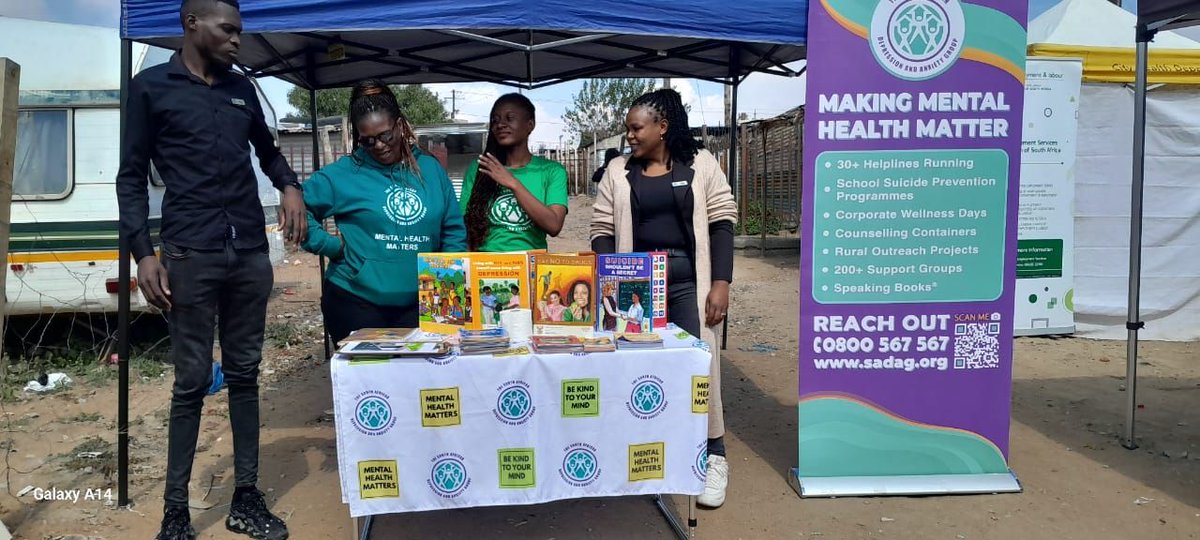 SADAG and the Ivory Park team were doing outreach programs at Khoza settlement in Ivory with various stakeholders involving raising awareness, providing support, and forming collaboration within the community. #CommunityCounselling #MentalHealth