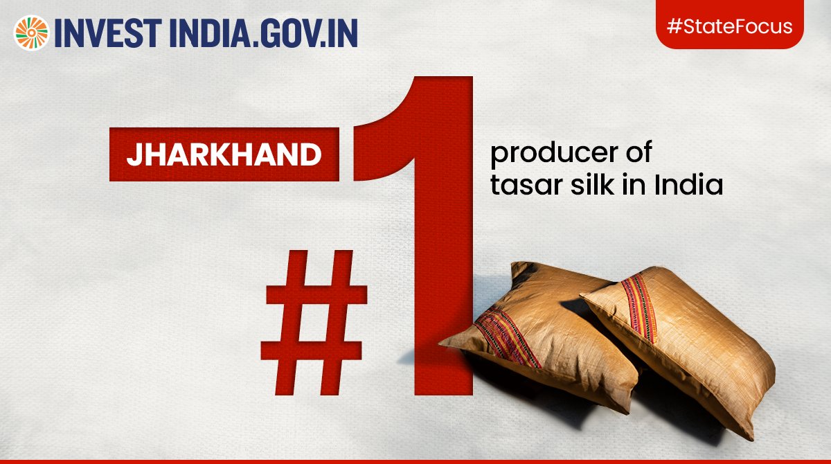 #Jharkhand exports #tasarsilk to the #US, #UK, #Germany, #France, #Japan, #Australia, #Sweden, #Switzerland & #Turkey - draping the world in threads of elegance and craftsmanship. Explore more bit.ly/II-Jharkhand #StateFocus #InvestInIndia #InvestInJharkhand #SilkProduction