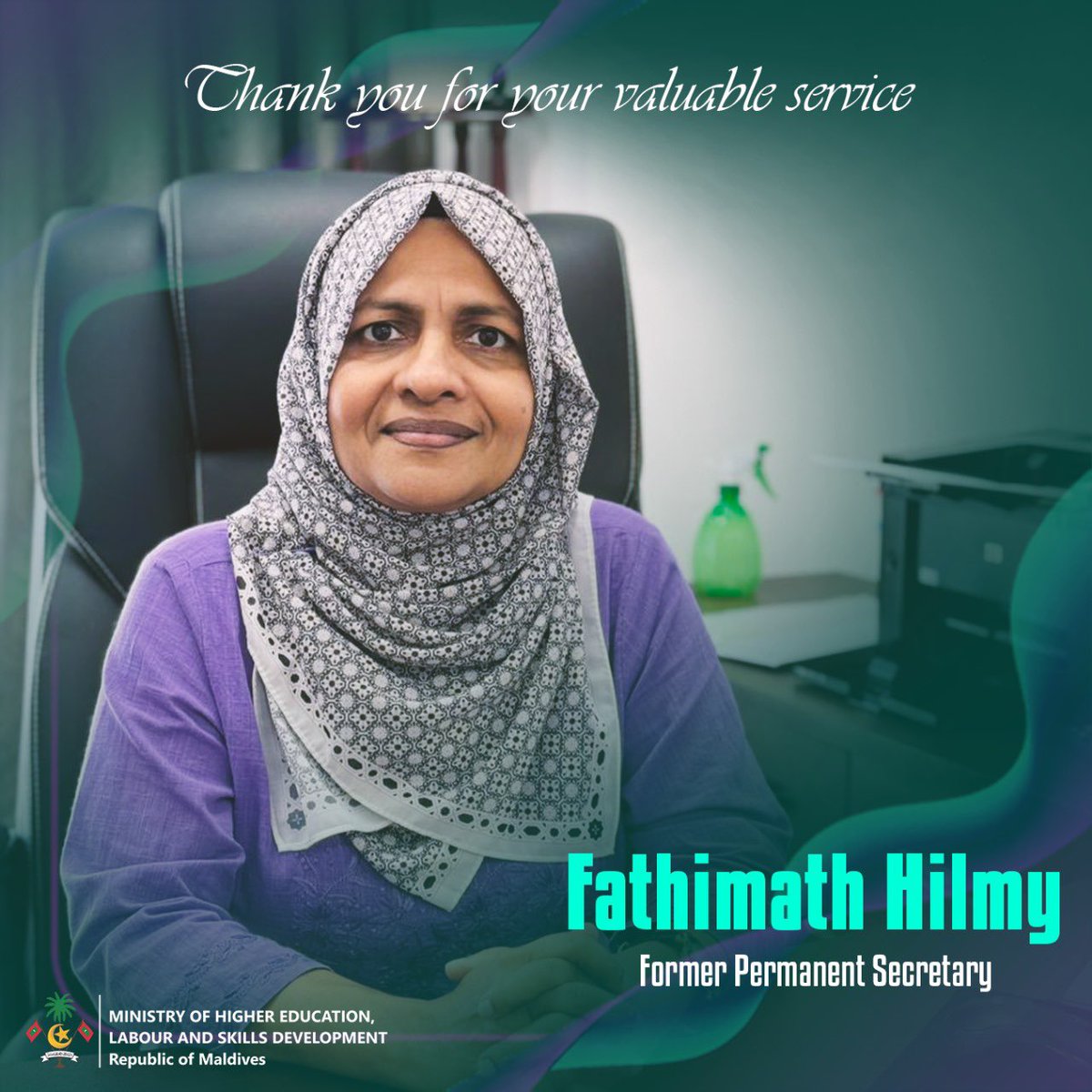 With deep gratitude, we commend Fathimath Hilmy for her exceptional service as she bids farewell after her tenure.