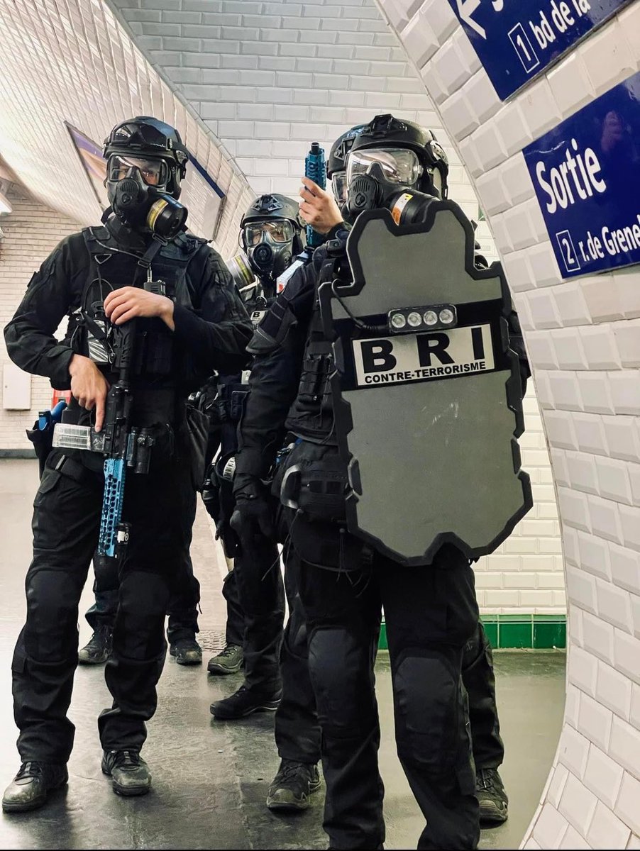 Entraînement de la BRI Paris avec le GPSR dans le métro parisien 🇫🇷