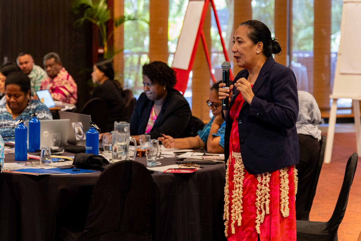 UNDRR_AsiaPac's tweet photo. This week, #AnticipatoryAction made another big leap forward in the #Pacific with the 2nd Regional Workshop happening. Great to see so many different Govt entities, NGOs, regional partners, Red Cross, 🇺🇳 &amp; private sector all collaborating on early warnings &amp; early actions. https://t.co/q6MLJb59mw