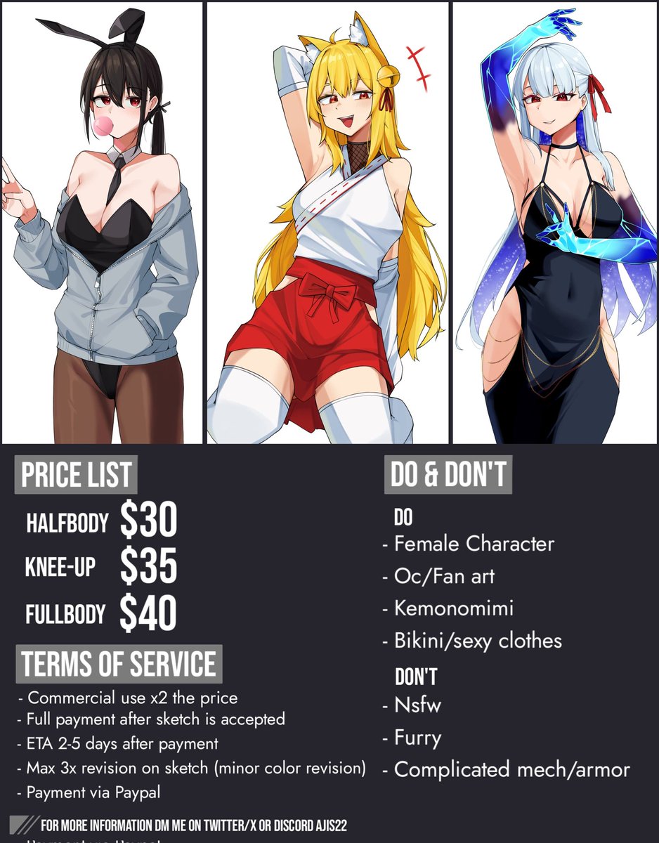 (Retweet will be very appreciated!!) 

Hello everyone, I'm opening commission again for this month

4 Slots available, for more sample on my profile
Feel free to DM me or Discord ajis22 
if you're interested thankyou! 
#Commission #commisionsopen #opencommissions #artistontwitter