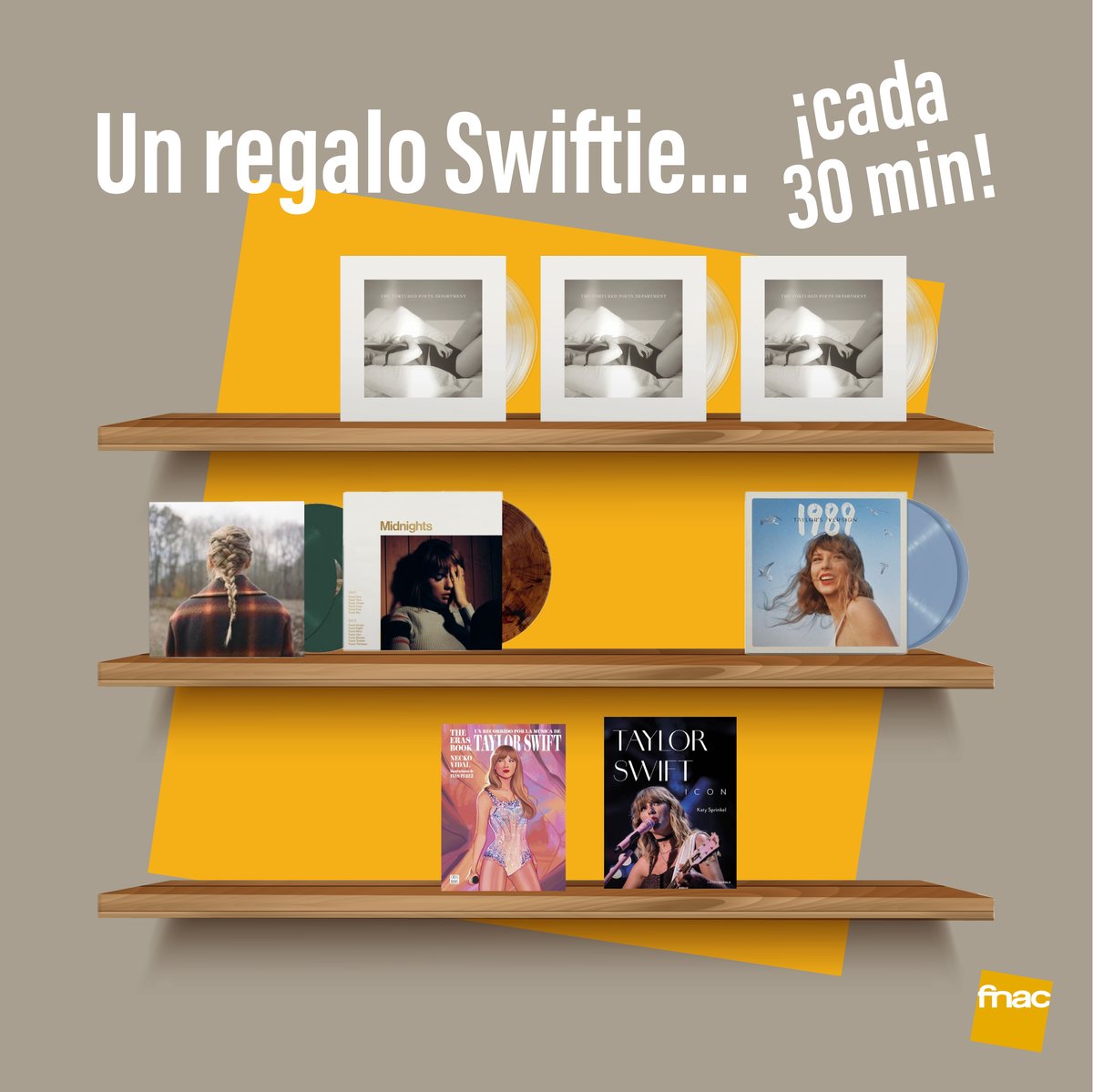 🤍 SORTEO 🤍

¿Qué tal llevas la primera escucha de THE TORTURED POETS DEPARTMENT? Entre temazo y temazo, gana un detallito Swiftie.

Para participar:
✅ Síguenos en <a href="/Fnac_ESP/">Fnac España</a>
✅ RT + Fav
✅ Menciona a un amigui
✅ Dinos qué disco o libro quieres con #FnacSwiftie

BBLL