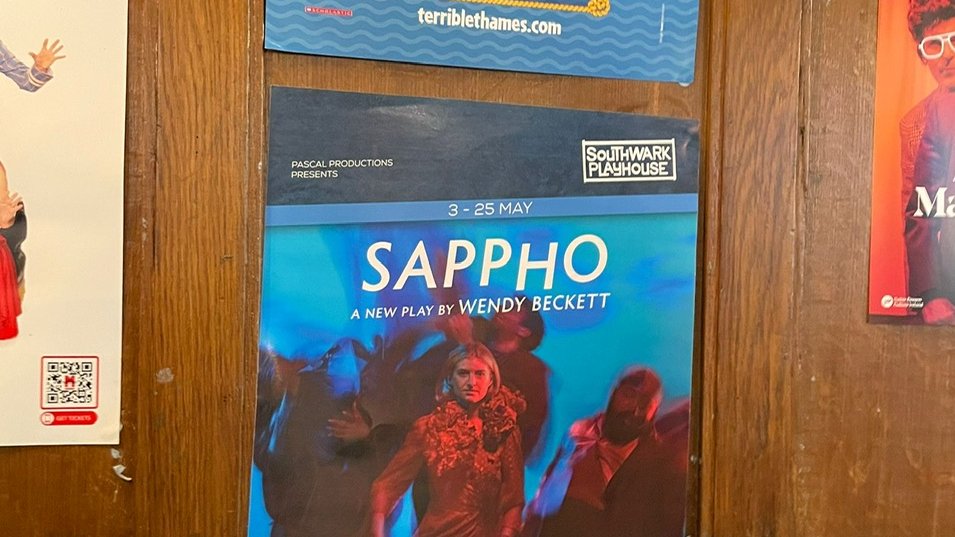 Our beautiful posters and flyers are now out in the wild! If you spot Sappho and our ensemble in a London spot near you - share a picture and tag us. We can't wait to introduce you to our joyous onstage world. 🎟️: southwarkplayhouse.co.uk/productions/sa…