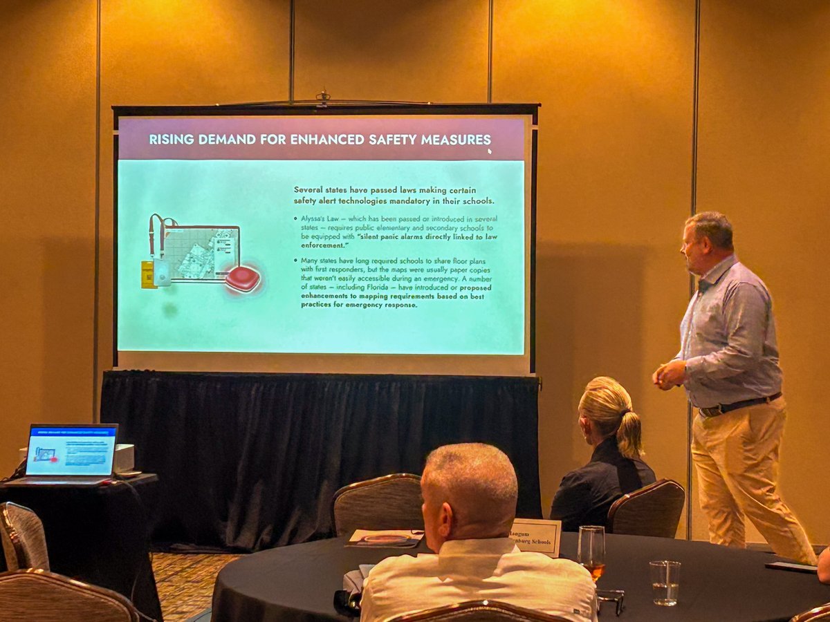 Chris Farkas from @HillsboroughSch and @Rdsams45 from @_CENTEGIX gave a powerful presentation on how school districts are using technology to compress time in emergencies at @GreatCitySchls meeting. A great example of how to prioritize school safety when #everysecondcounts