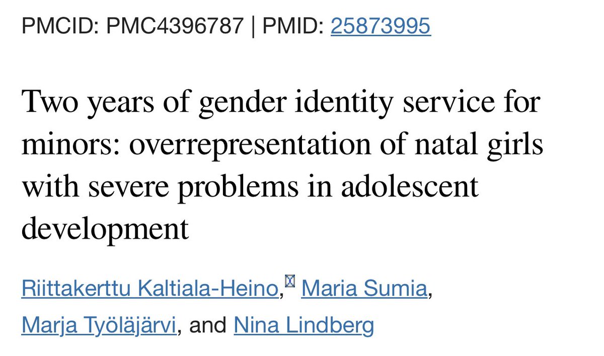 Vocês sabiam que 75% das crianças e adolescentes que procuram clínicas de gênero na Finlândia possuem problemas mentais como autismo, depressão, TDAH, Transtornos Alimentares, e outros problemas que totalmente explicariam a infelicidade delas?