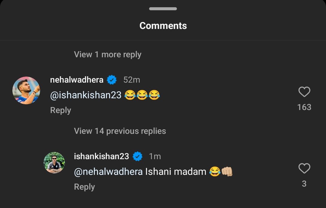 The comments section is wilding fr😭
People tagging Shubman in every comment and Ishan out of nowhere be like- 'Forget him, I'm here'😭