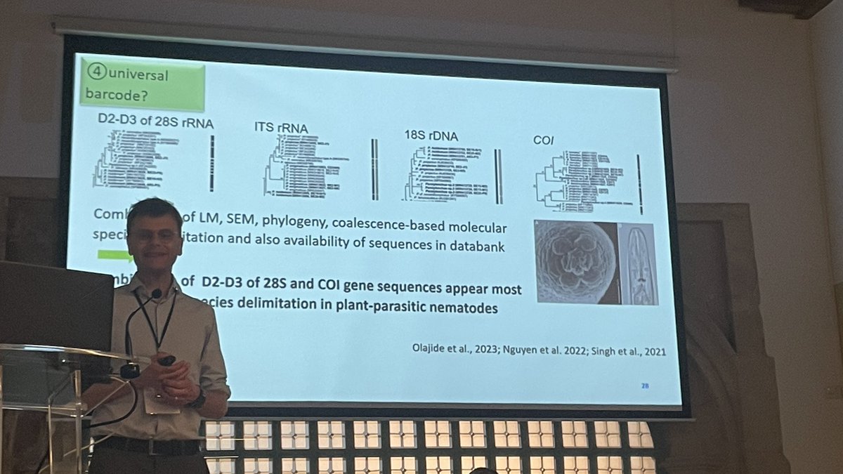 Can we have a universal #barcode for #nematodes by Wim Bert at #ESN2024