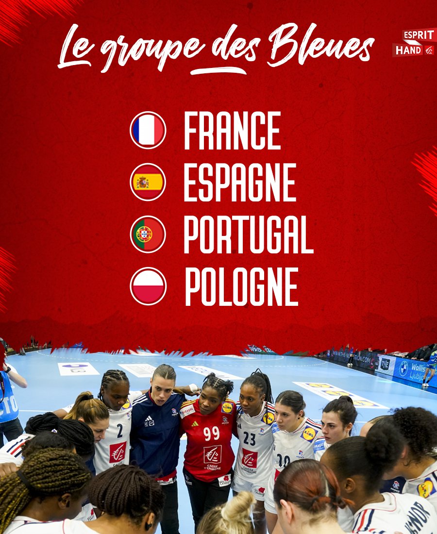 #VousEtreUtile Du 28 novembre et 15 décembre 2024 les Bleues participeront à l’Euro ! Et même si cette compétition paraît encore loin, nous connaissons d’ores et déjà la composition du groupe pour le tour préliminaire ! 🤩🇫🇷 #EspritHandball