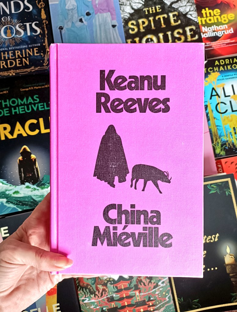 Nic got some #bookpost yesterday & we've not seen her since so assume she's still in world of BRZRKR & #fridayreads is her proof copy of #TheBookofElsewhere Out this July by Keanu Reeves & China Miéville @DelReyUK #waterstones #books waterstones.com/book/the-book-…