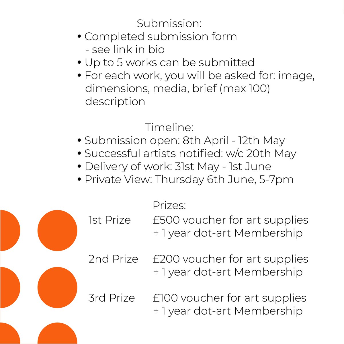 OPEN CALL🔔 '“A Window to your Neighbourhood” Exhibition at dot-art Gallery, in partnership with @LAF_UK Winning and shortlisted entries will be exhibited and will be free to the public in June. Submit for FREE here: bit.ly/442Z5EF