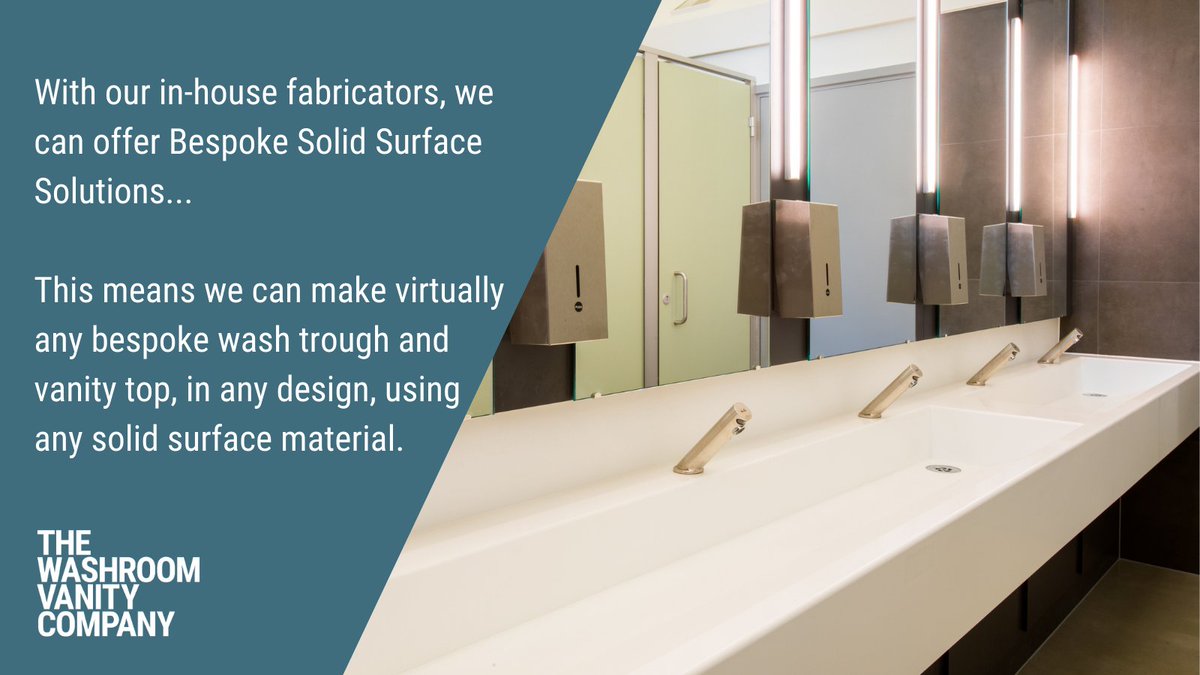 If you're working on a project that requires a bespoke solid surface solution, then great news we can help! Drop an email over to us at info@thewvc.co.uk or visit our website for more information thewvc.co.uk/products/bespo… #SolidSurface #WashTrough #Vanities #Washrooms