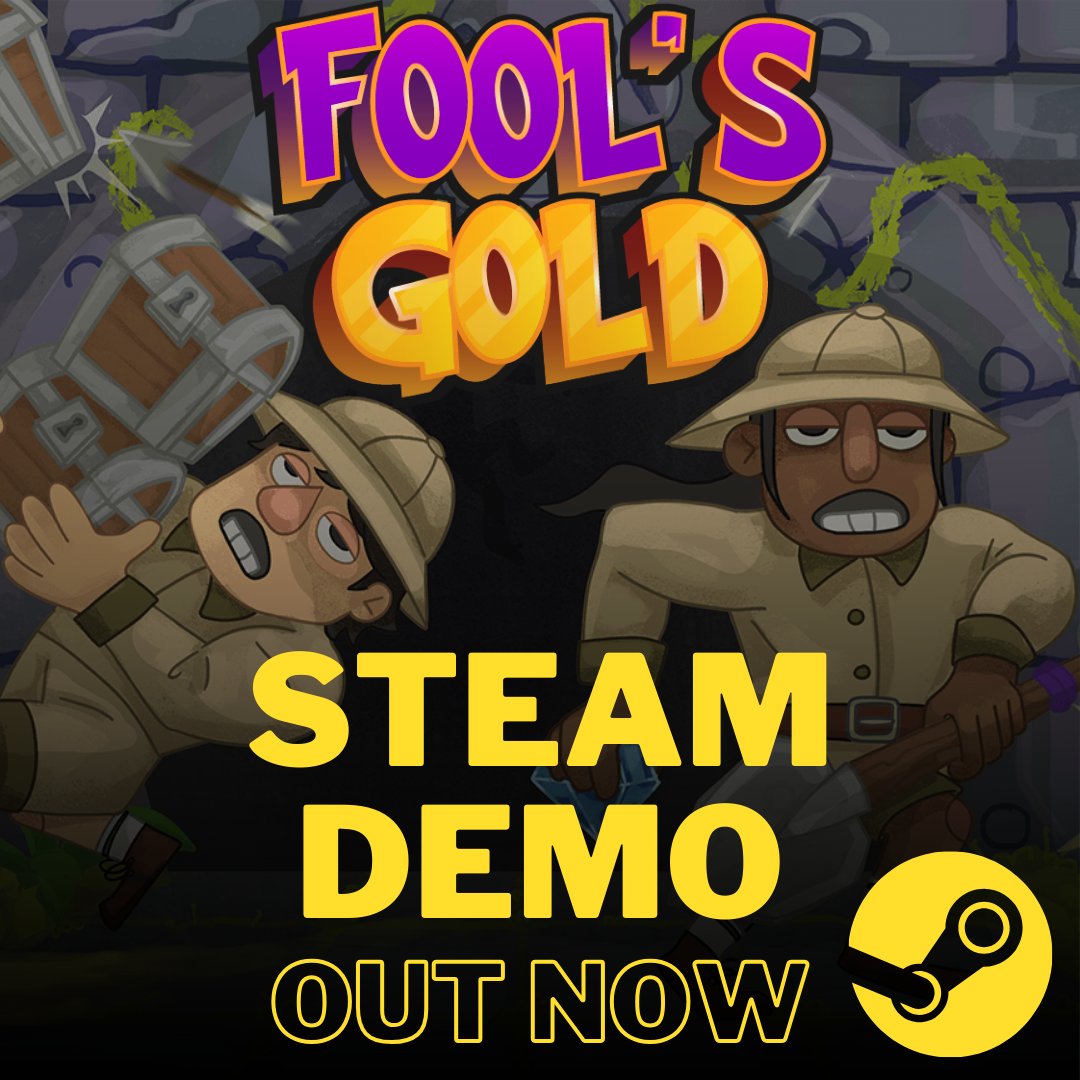 The Fool's Gold Demo is now live on Steam!! This is not the finished product but we are very proud of our work and wanted to share it with everyone! So grab a friend and jump into some couch co-op treasure hunting!