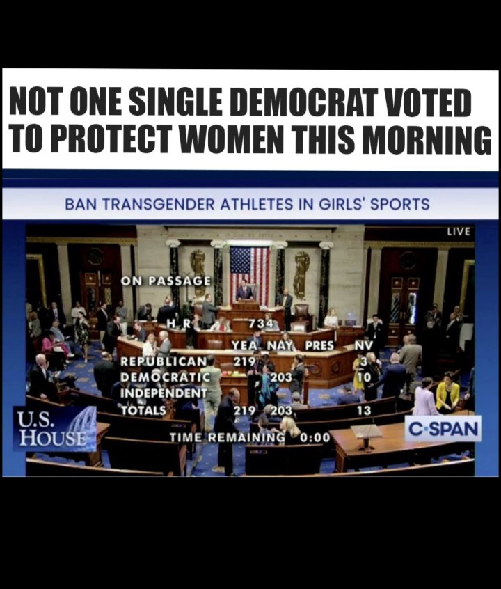 RIP #TitleIX. Thanks, Democrats, for killing girls'/women's sports. It couldn't have happened without you. #SaveWomensSports