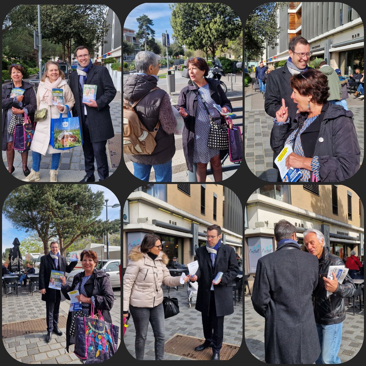 #Rhône 
#Circo6912
Ils ont pris nos tracts ce matin sur le marché de #TassinLaDemiLune....
Un tiers des gens sont d'accord avec nous, le disent et iront aux urnes le 9 juin prochain pour faire valoir le ' #VotezMarion ! ' #Reconquête #ECR