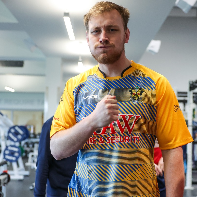 BristolBears's tweet photo. The lads rocking local club colours in the gym ahead of Combination Day on Sunday! 🏋️‍♂️

Which club shirts can you spot? 👀