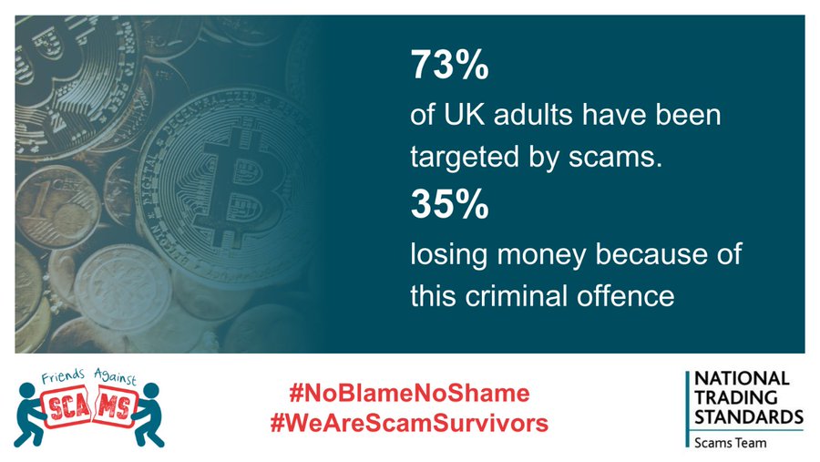 💳The average amount lost by victims is £1,730, but fewer than a third report the crime. Let’s take away the shame from victims and make scams part of everyday conversation.  #NoBlameNoShame #WeAreScamSurvivors #BrumTS