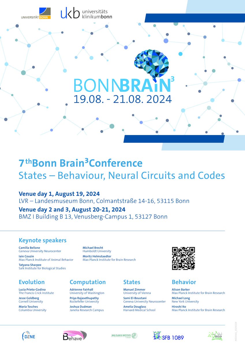 One month to go until the Early 🐦 Deadline for the Bonn Brain3 Conference! Register for a reduced fee and submit your abstract until May 19th. Details and registration here: bonnbrain.de