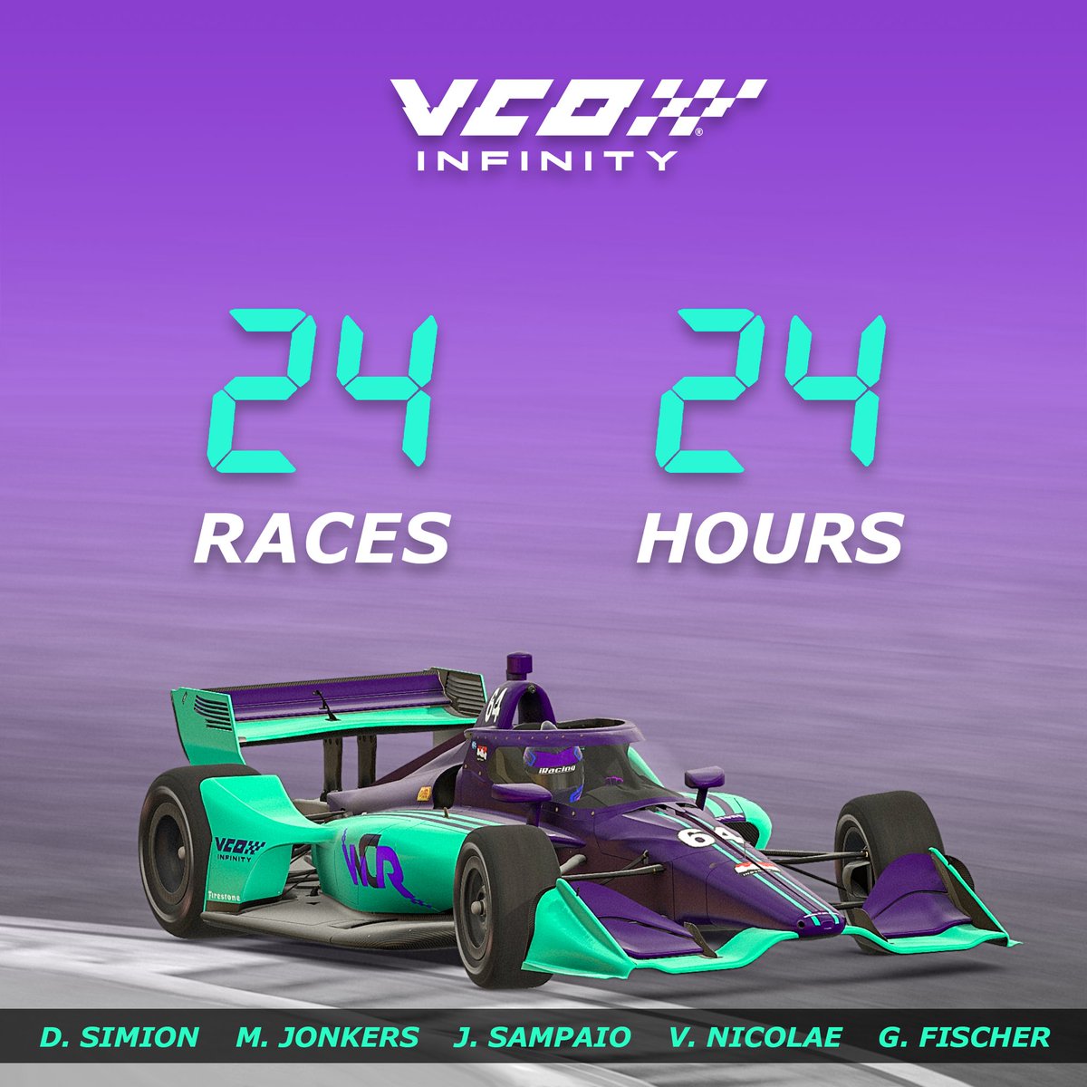Got plans for the weekend? 
We surely do.

#vcoesports #iracing #vcoinfinity #westcompetitionracing