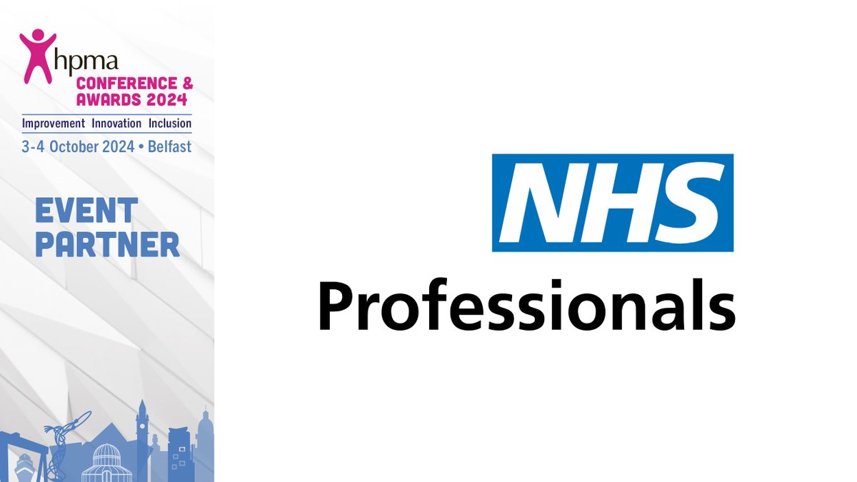 HPMA_National's tweet image. We are delighted to welcome back NHS Professionals as our #HPMA2024 Conference Event Partner - please join us &amp;amp; them in Belfast on 3 &amp;amp; 4 October!

Book your early bird ticket today! 
hpma.org.uk/conference-202…
@tljhill @faithllanelli @GM_CPO @HPMALondon @NHSPbank