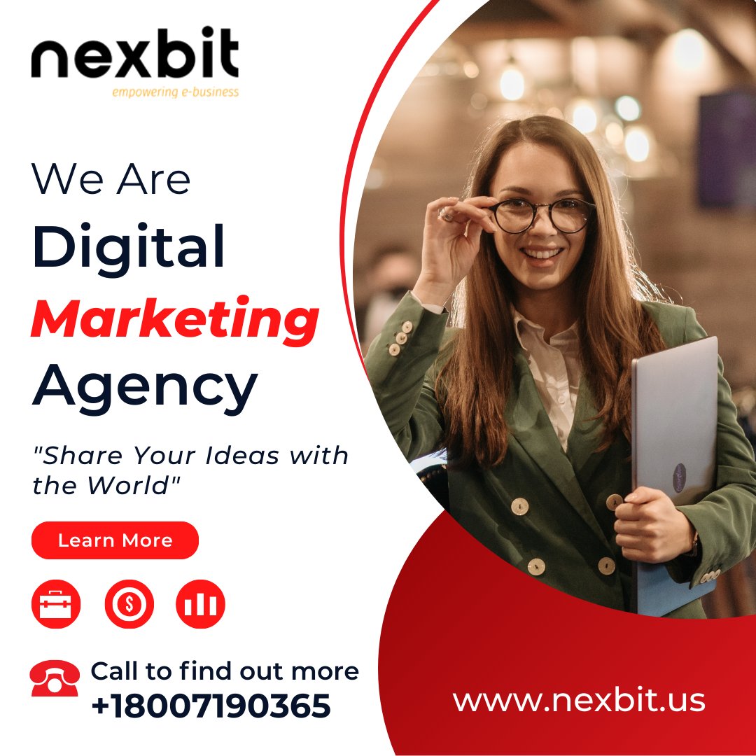 Digital marketing agency: Your partner in online success.

Call Us: +1-800-719-0365, +1-317-772-0449
Email: info@nexbit.us
Visit At: nexbit.us

#DigitalMarketingStrategy #SEOExcellence #SocialMediaPresence #DigitalStrategy #WebOptimization #searchenginemarketing