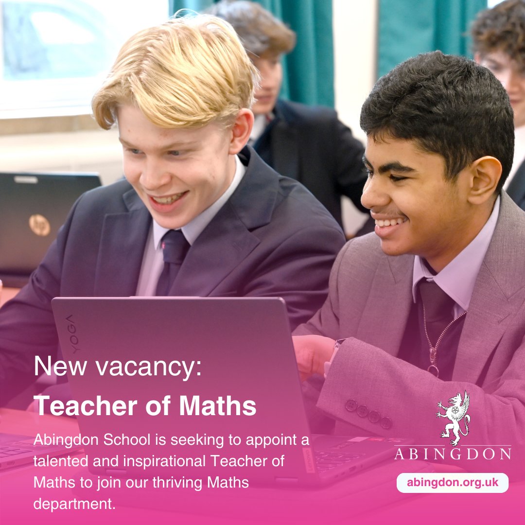 The Head is seeking to appoint an enthusiastic Mathematics teacher to join our hugely successful department. Find out more here: ow.ly/HtLi50RjHKX