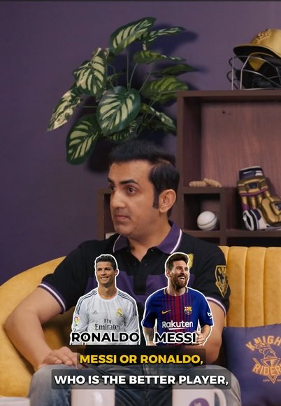Messi or Ronaldo? We asked GG again. Who do you think he picked? 😉 Answer in Ep 1 of #KnightsDugout at 12 PM tomorrow.