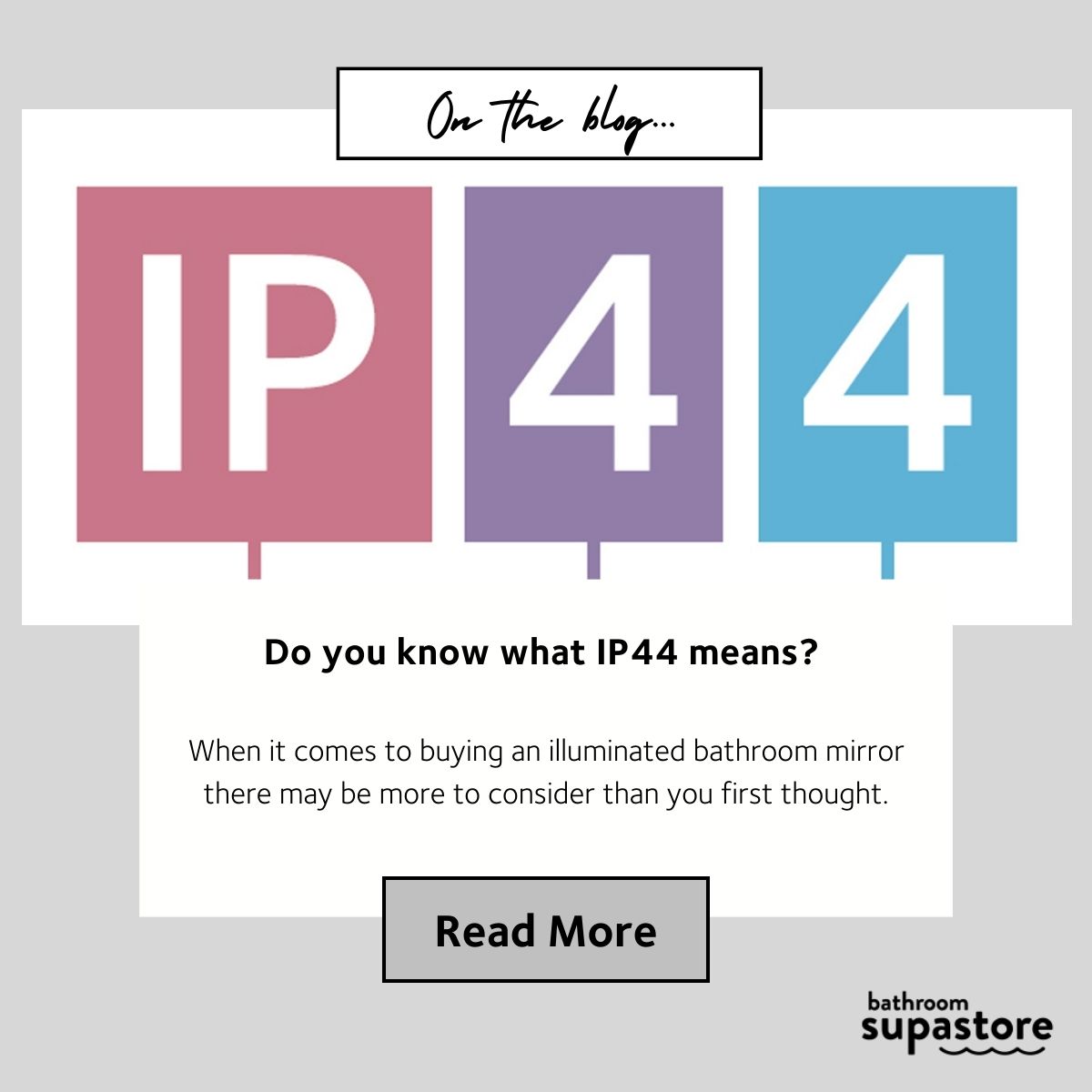 You may have seen the term IP44 or IP with a number next to it when shopping for a new bathroom mirror. If this is something you're buying for the first time it can be hard to know what this relates to. bathroomsupastore.com/inspire/ip44-r… #LifestyleBlogger #DecorBlog #IP44 #WaterSafety #Blog