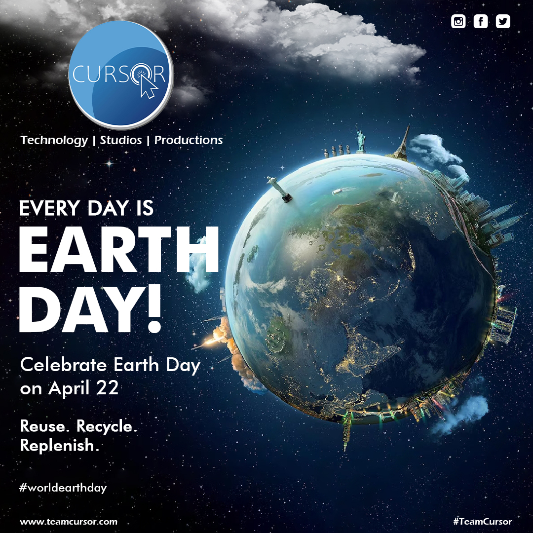 team_cursor's tweet photo. EVERY DAY IS EARTH DAY!

Celebrate Earth Day on April 22

Reuse. Recycle. Replenish.

#WorldEarthDay

✅ #TeamCursor
🌍 https://t.co/K9aCJlHeJ2

#northeast
#TeamCursorPrivateLimited
#cursortechnology #cursorstudios https://t.co/lhJCfBdC1m
