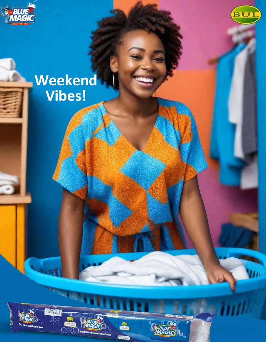 Step into the Weekend vibes brought to you by Blue Magic washing soap! Fresh clothes, sunny days, and relaxation ahead. 💙💙 #WeekendFresh #BlueMagicClean