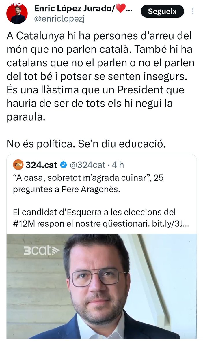 Pel PSC parlar català a Catalunya és una mostra de mala educació. Una idea que volen que ho impregni tot, i que es troba a l'arrel de la seva política per a promoure i accelerar la minorització de la catalanitat.