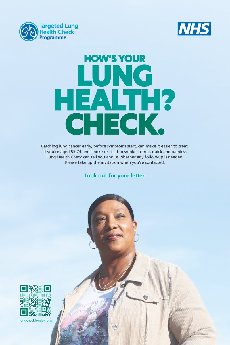 Are you between 55 and 74 years living in Barnet, Camden, Enfield, Haringey or Islington and smoke or used to smoke? Join the over 14,000 local people who already accepted the invite to have a free and painless lung health check. More here: lungchecklondon.org.