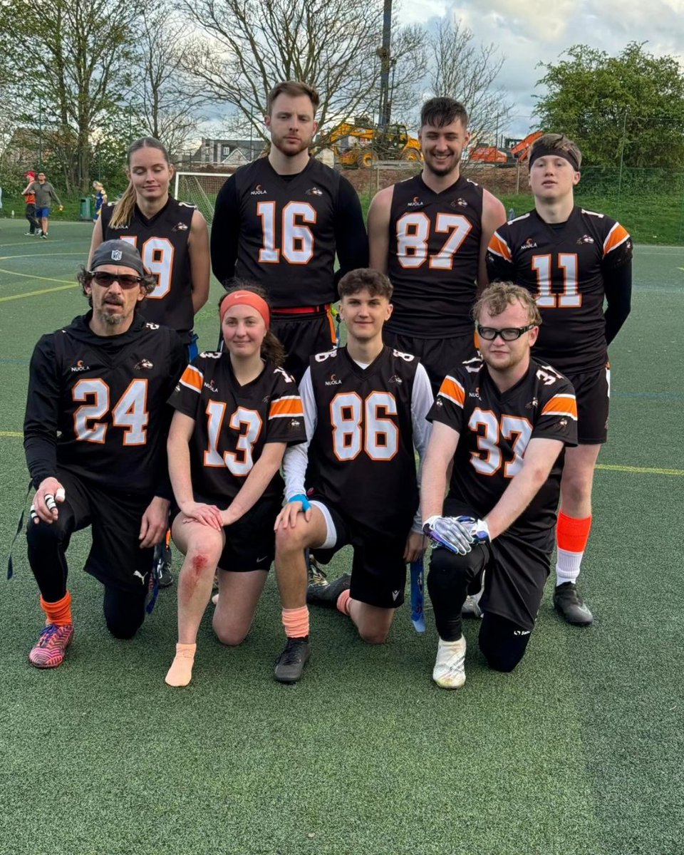 GameDay 2 at Nottingham Honey Badgers, 3 wins on the day leaving us 5-0 for the season so far.
Wolves 58 - 7 Sheffield Giants Black.
Wolves 12 - 6 Sheffield Giants Blue.
Wolves 32 -26  Nottingham Honey Badgers.
We train U12's up to mixed adults and all are welcome
PartofthePack