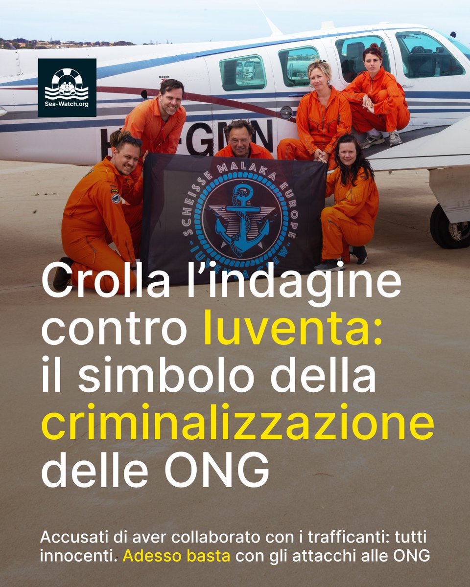 Sono sempre stati tutti innocenti. Crolla, dopo sette anni di ingiustizie, l'indagine simbolo contro le navi Ong, quella contro l'equipaggio della nave Iuventa. Sette anni sulla graticola per aver salvato vite un mare. Oggi, ancora una volta, la verità vince.
#FreeIuventa