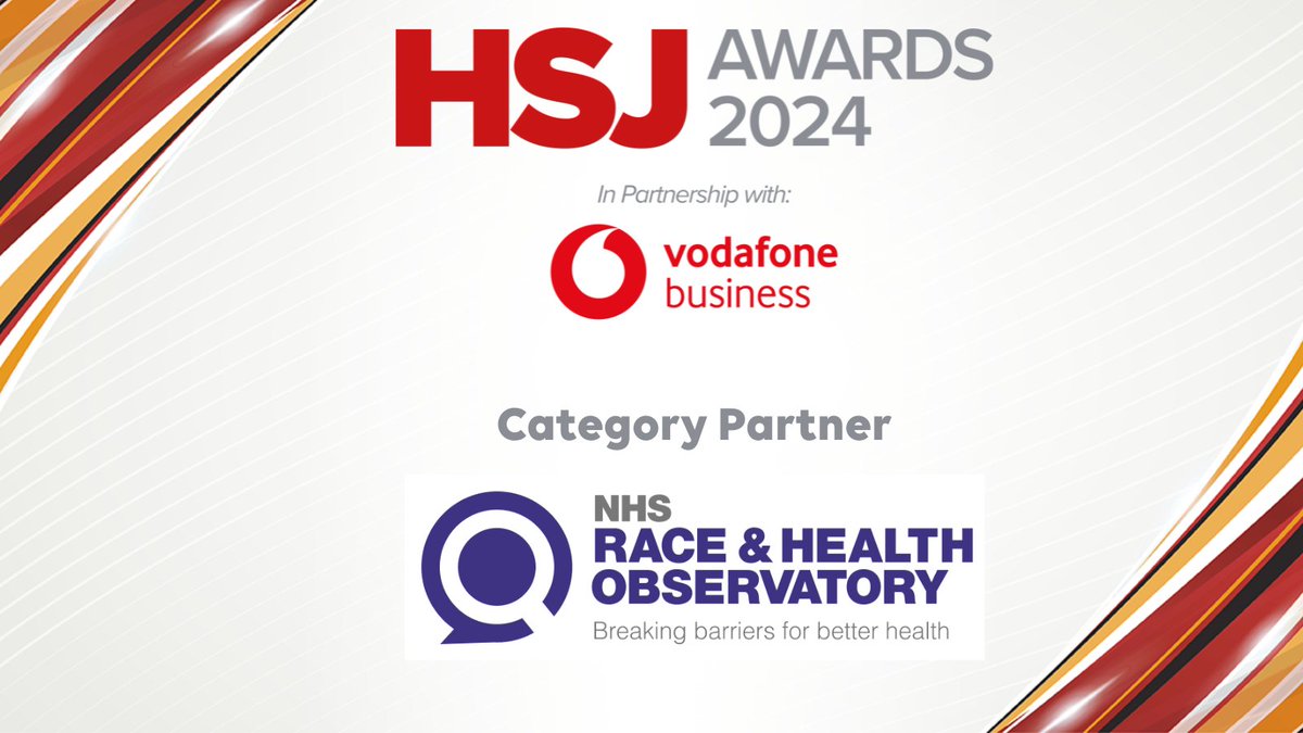 Delighted to introduce our #HSJAwards category partner for the NHS Race Equality Award - @NHS_RHO. Find out more about their category here: awards.hsj.co.uk/award-category…