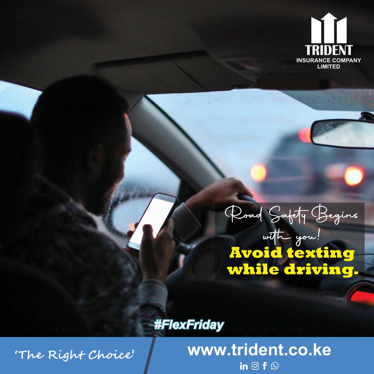 TridentKenya's tweet image. Road safety begins with you.
#tridentinsurance #TheRightChoice #flexfriday