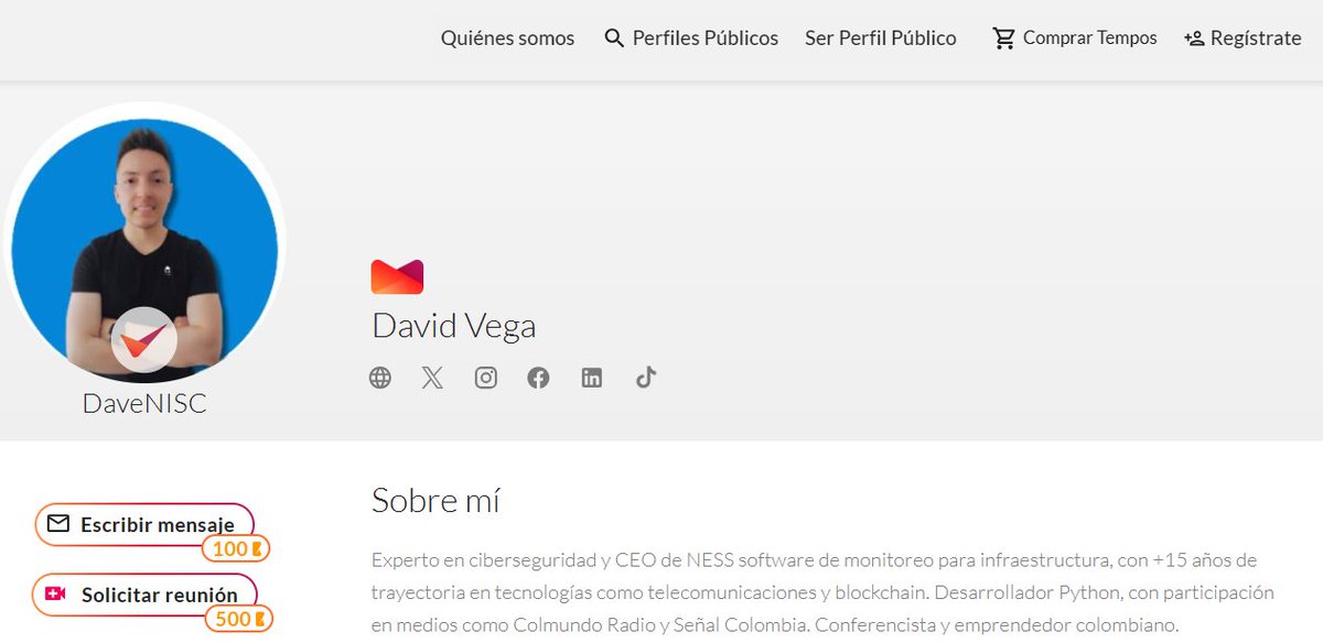 mypublicinbox's tweet image. Llega a @mypublicinbox David Vega, @davenisc, apasionado por la tecnología, cuenta con una amplia experiencia en ciberseguridad, telecomunicaciones e infraestructuras. Actualmente es CEO de #NESS, desarrolador del software @nessmonitoring. Descubre más sobre él y su proyecto en……