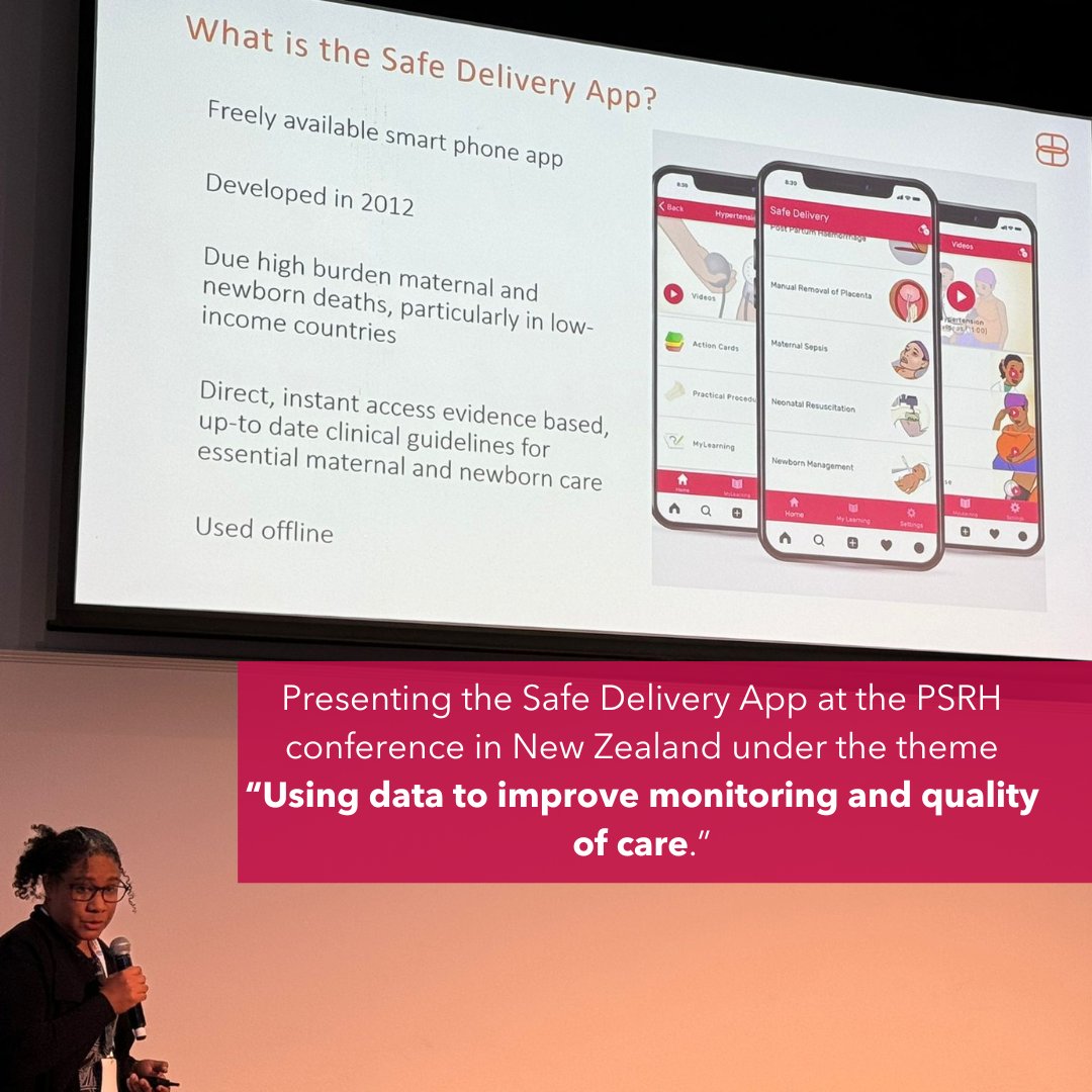 Our partner @BurnetInstitute showcased their journey adapting our Safe Delivery App for Papua New Guinea at the PSRH conference in NZ. They presented to 200+ delegates from Pacific Island countries, AUS, & NZ. Together we developed the Eng. edition of the PNG version of the App.