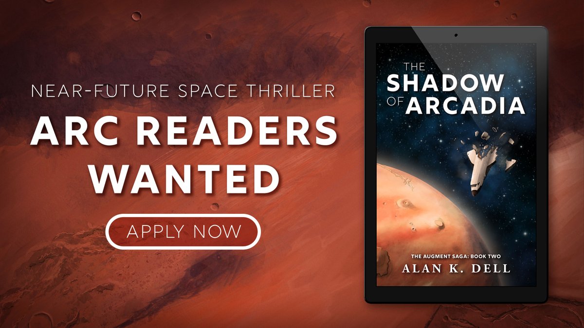 alandell88's tweet photo. #WritingCommunity 
ARC readers wanted!

I'm looking to build a list of ARC readers for my upcoming #scifi space thriller, which is the second full-length novel in the Augment Saga: THE SHADOW OF ARCADIA.

More details and sign up form in the blog post 🔗👇 https://t.co/DlpRm4O67O