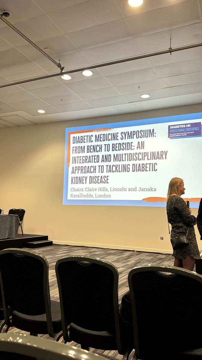 Final day at #DUKPC24. Excited for the @diabmedwiley symposium 'from Bench to Bedside' chaired by my fabulous PI @Chillslincoln79 and Janaka Karalliedde #DKD #Diabetes #DiabetesUK #DUKPC24