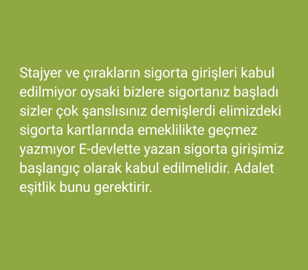 @ErcanSeki Staj ve çıraklık fiili çalışmadır! Biz bitti demeden bitmez arkadaşlar✊ staj çırak @RTErdogan @RTEdijital Çaresi Yok Usta #deprem #GaribinEvlatlarıCıraklarKazanacak