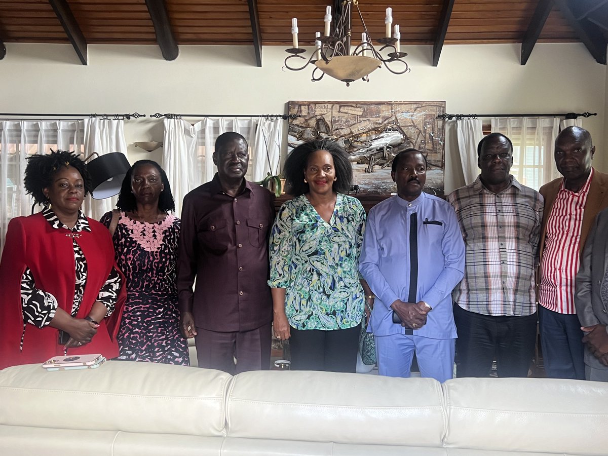 Raila and other Azimio leaders at CDF Ogolla's home to condole with the family No other politician has buried more allies that baba Raila Odinga!! I feel for this man!