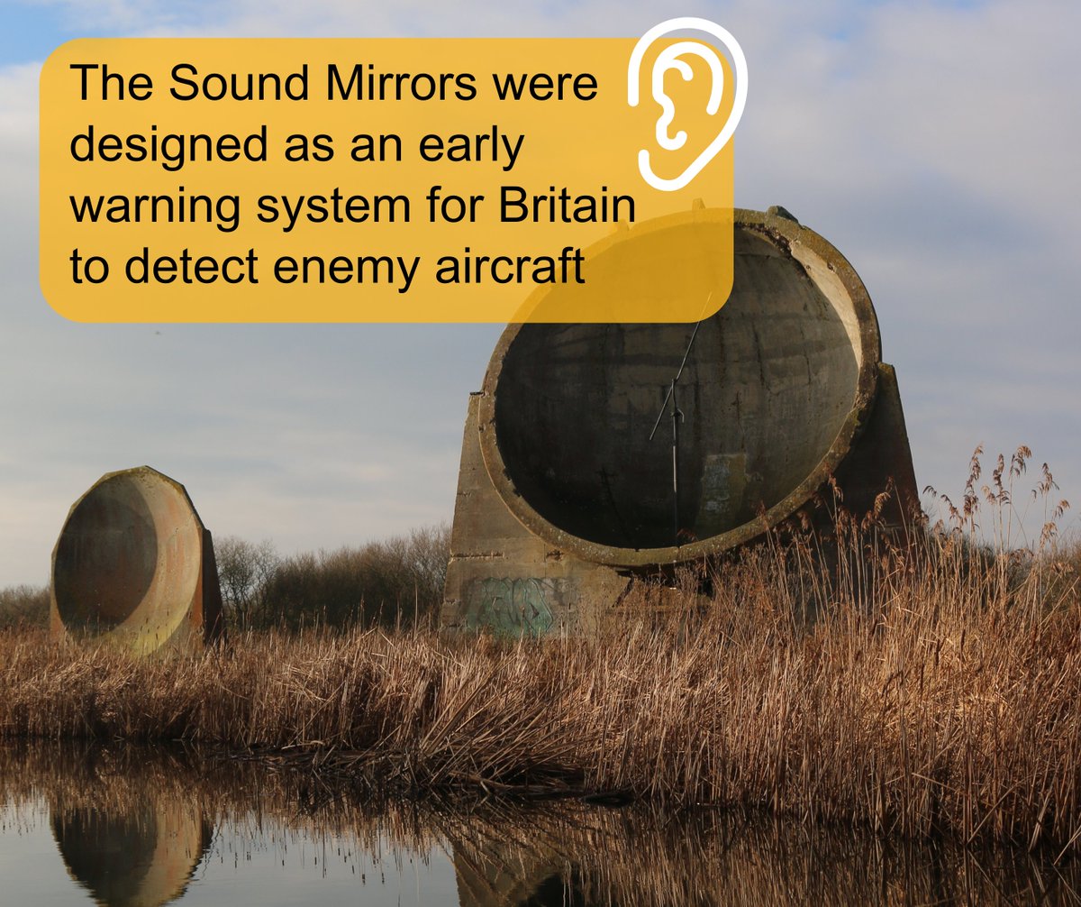 👂 Also known as the acoustic mirrors, concrete dishes or Listening Ears – these large structures are always worth a trip out to see for yourself. 📡 Operators used stethoscopes to detect sound waves, and it was so complex they could only listen for around 40 minutes at a time.