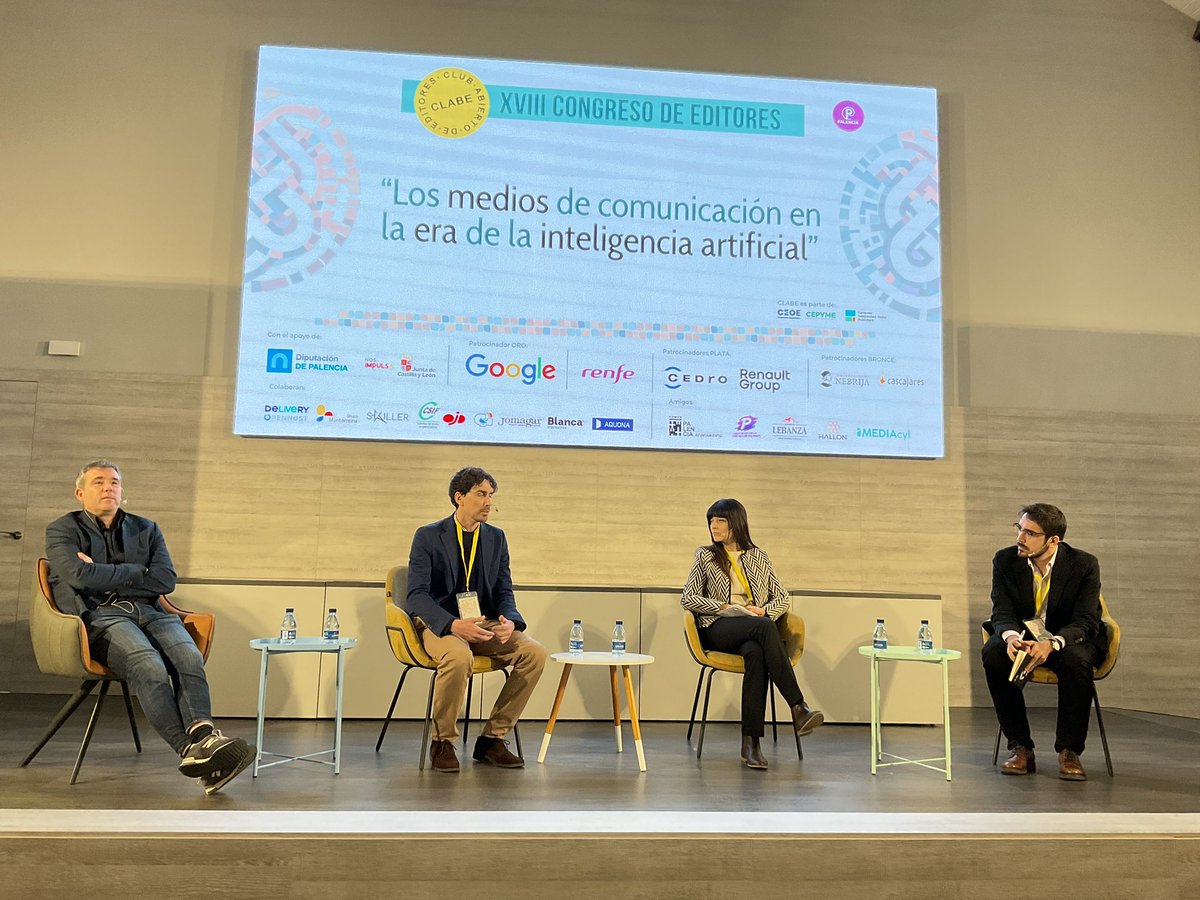 Libertad de medios y lucha contra la desinformación en el contexto internacional en #CLABEIA, una mesa moderada por Eduardo Saldaña, codirector @elOrdenMundial en la que intervienen Ana López, de @jti_standard, Raúl Magallón de @uc3m y Tomás Rudich de @Newtral